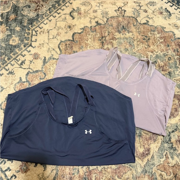 Under Armour Tops - Under Armour Women's Tank Tops - Navy & Light Purple